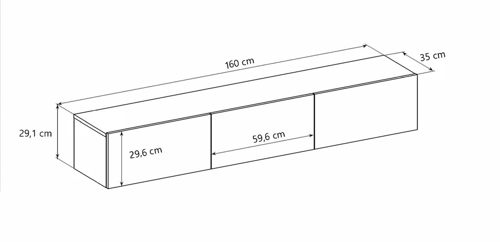 Meuble TV 160 ou 180 cm, finitions au choix - vue 9