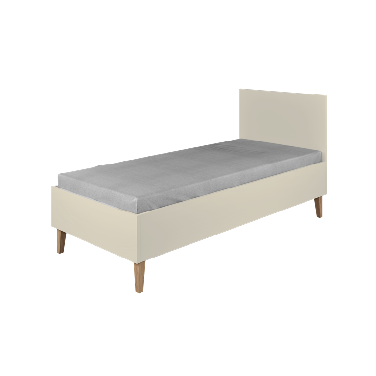 Lit enfant 80 × 180 cm sur pieds en bois - vue 1