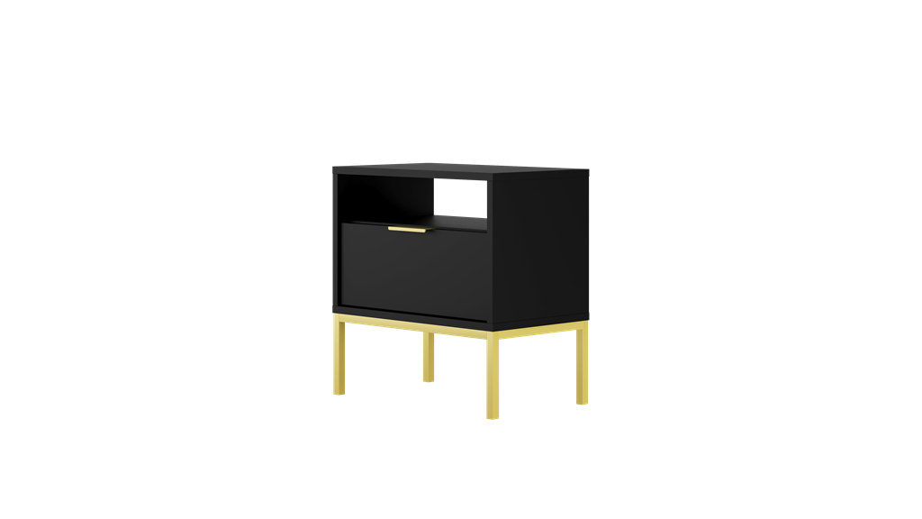 Table de chevet avec rangement - vue 1