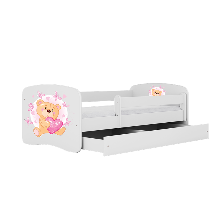 Lit enfant avec dessin et coloris au choix - Ourson et papillons - vue 2