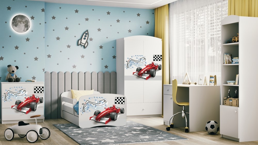 Lit enfant avec dessin et coloris au choix - Formule 1 - vue 6