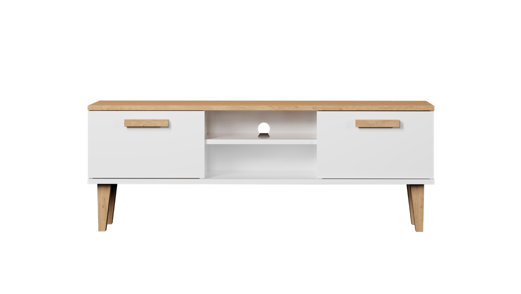 Meuble TV 120 ou 160 cm bicolore - vue 2