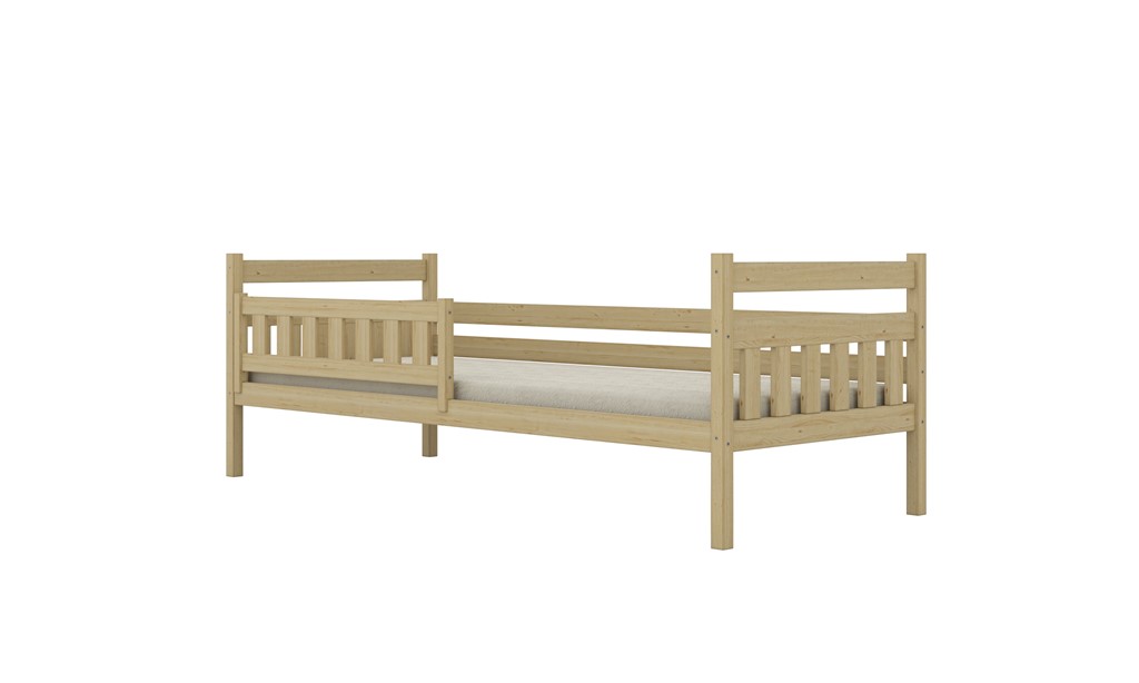 Lit enfant en pin à lattes, rangements ou couchage en option - vue 3