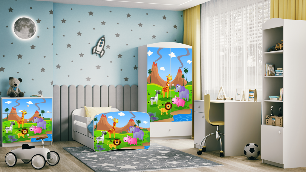 Lit enfant avec dessin et coloris au choix - Safari - vue 7